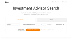 Desktop Screenshot of investmentadvisorsearch.com