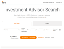 Tablet Screenshot of investmentadvisorsearch.com